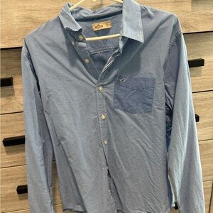 Hollister Light Blue Casual Button-Down Shirt